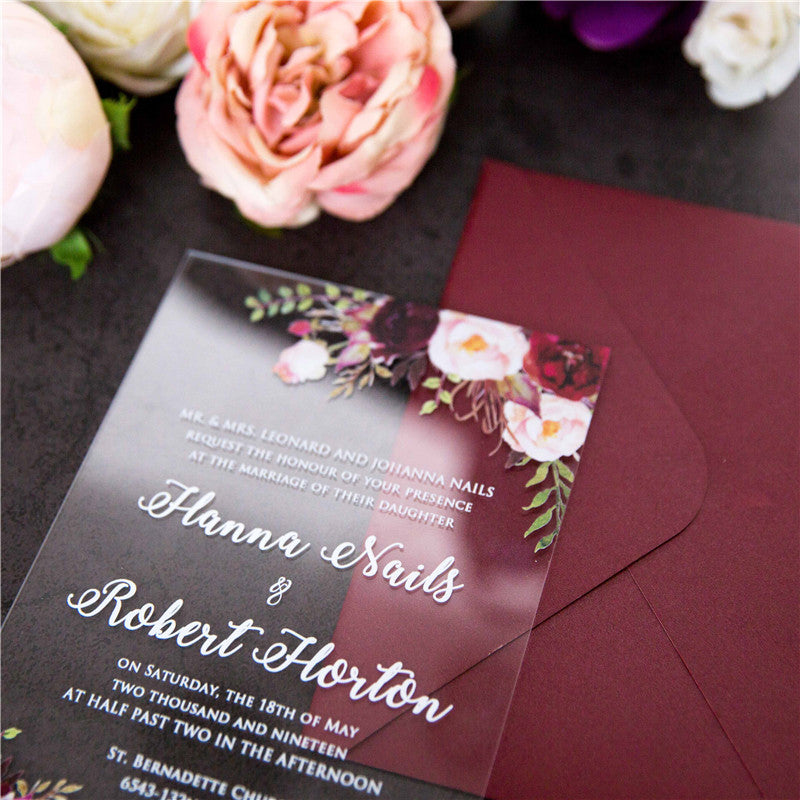 Natalie Foral Acrylic Invitation Suite