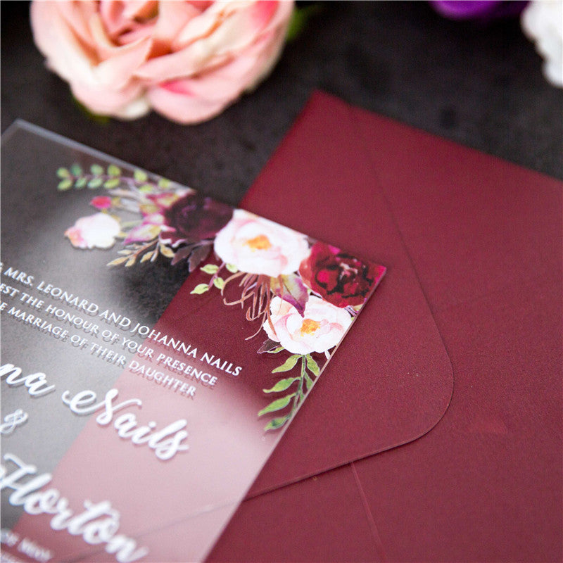 Natalie Foral Acrylic Invitation Suite