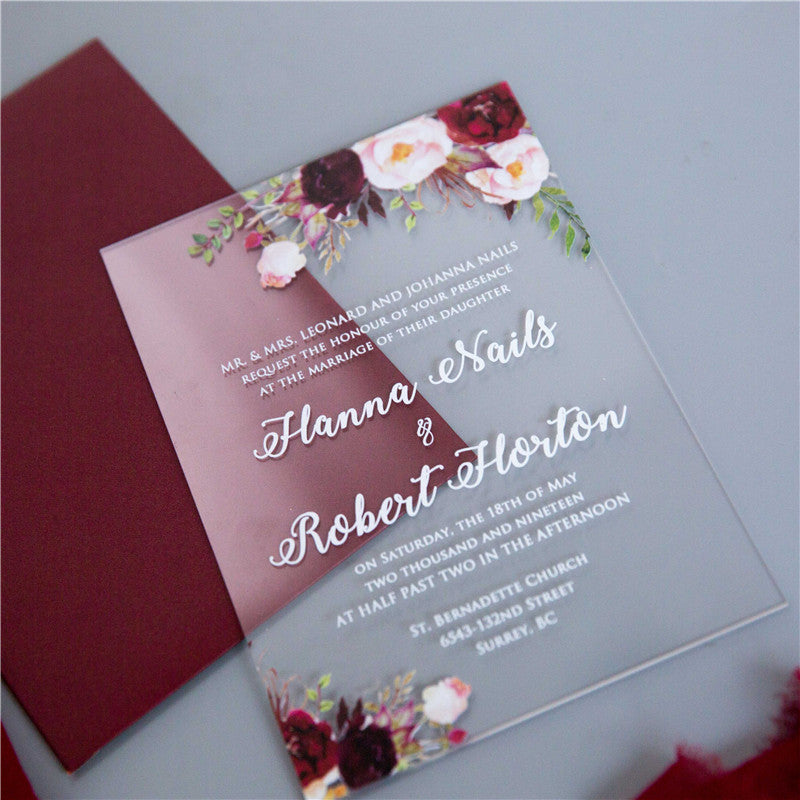 Natalie Foral Acrylic Invitation Suite