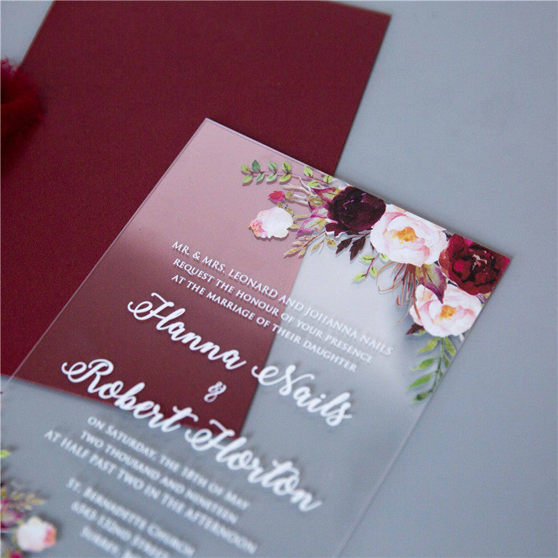Natalie Foral Acrylic Invitation Suite