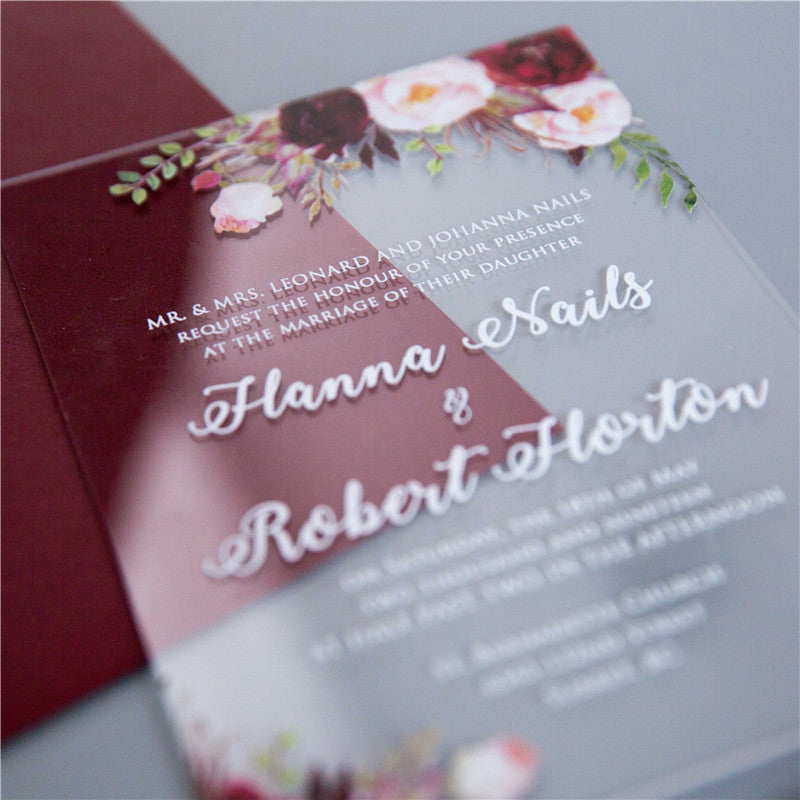 Natalie Foral Acrylic Invitation Suite
