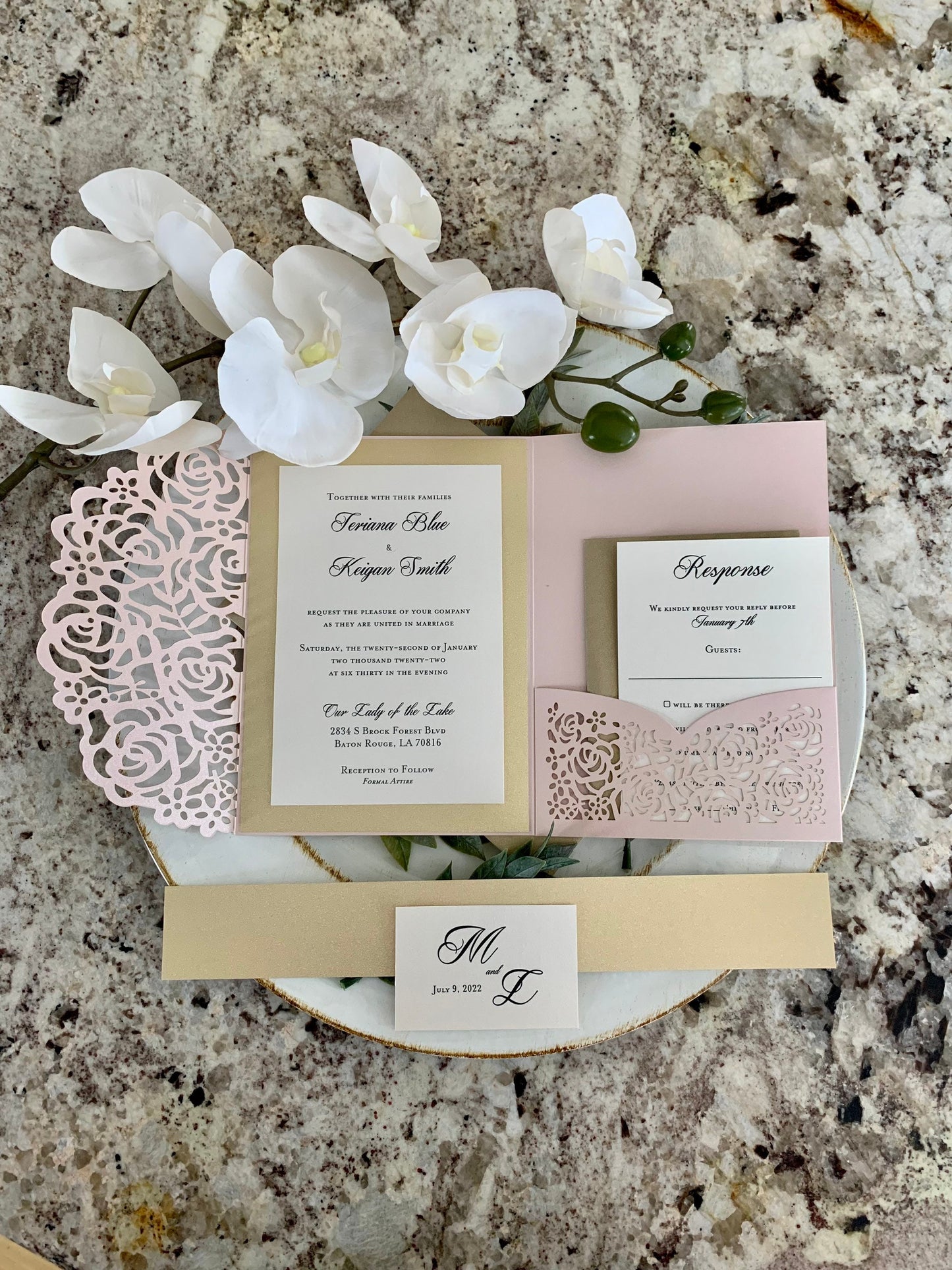 Alexi Invitation in Blush