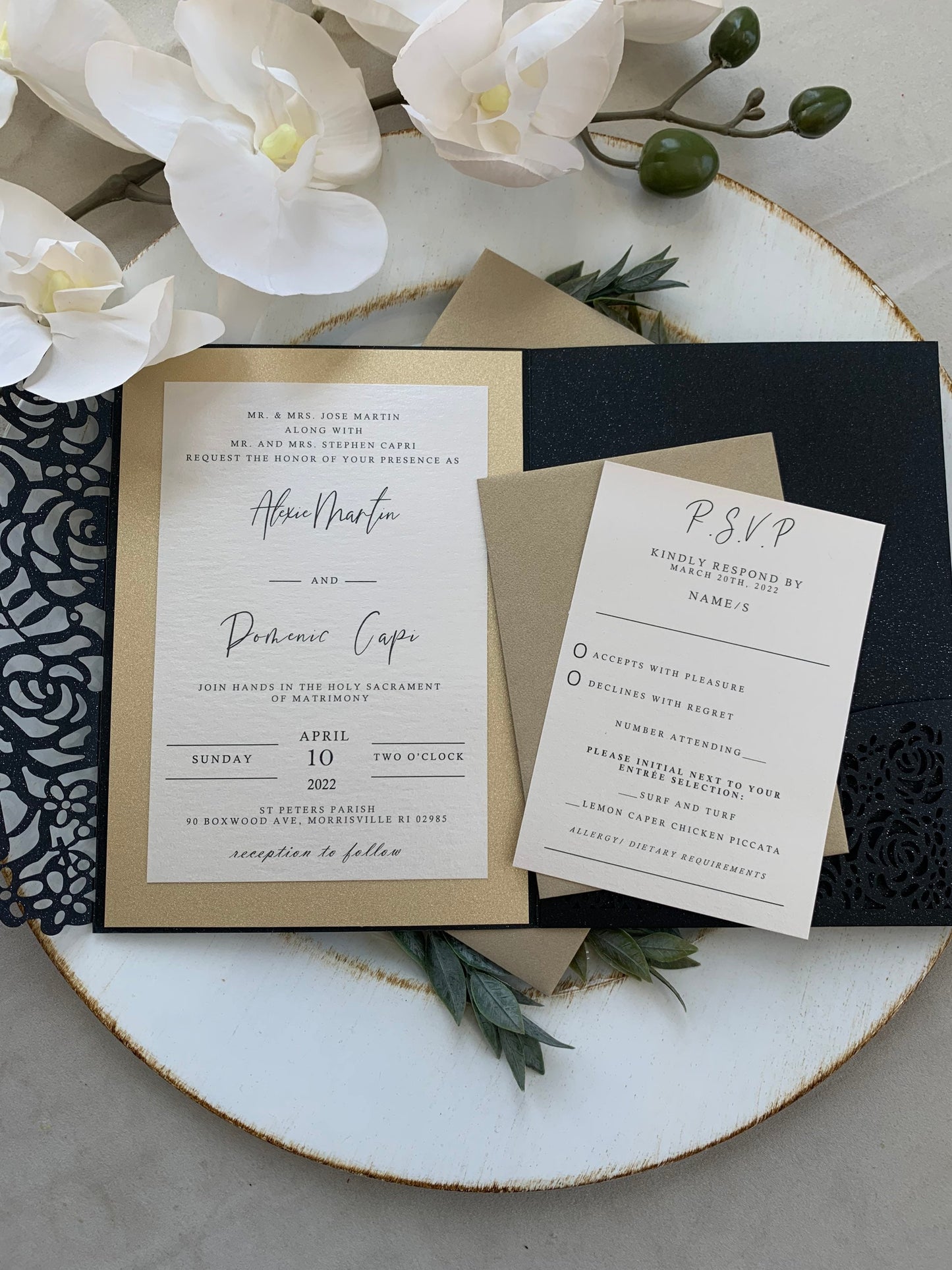 Alexi Invitation in Black