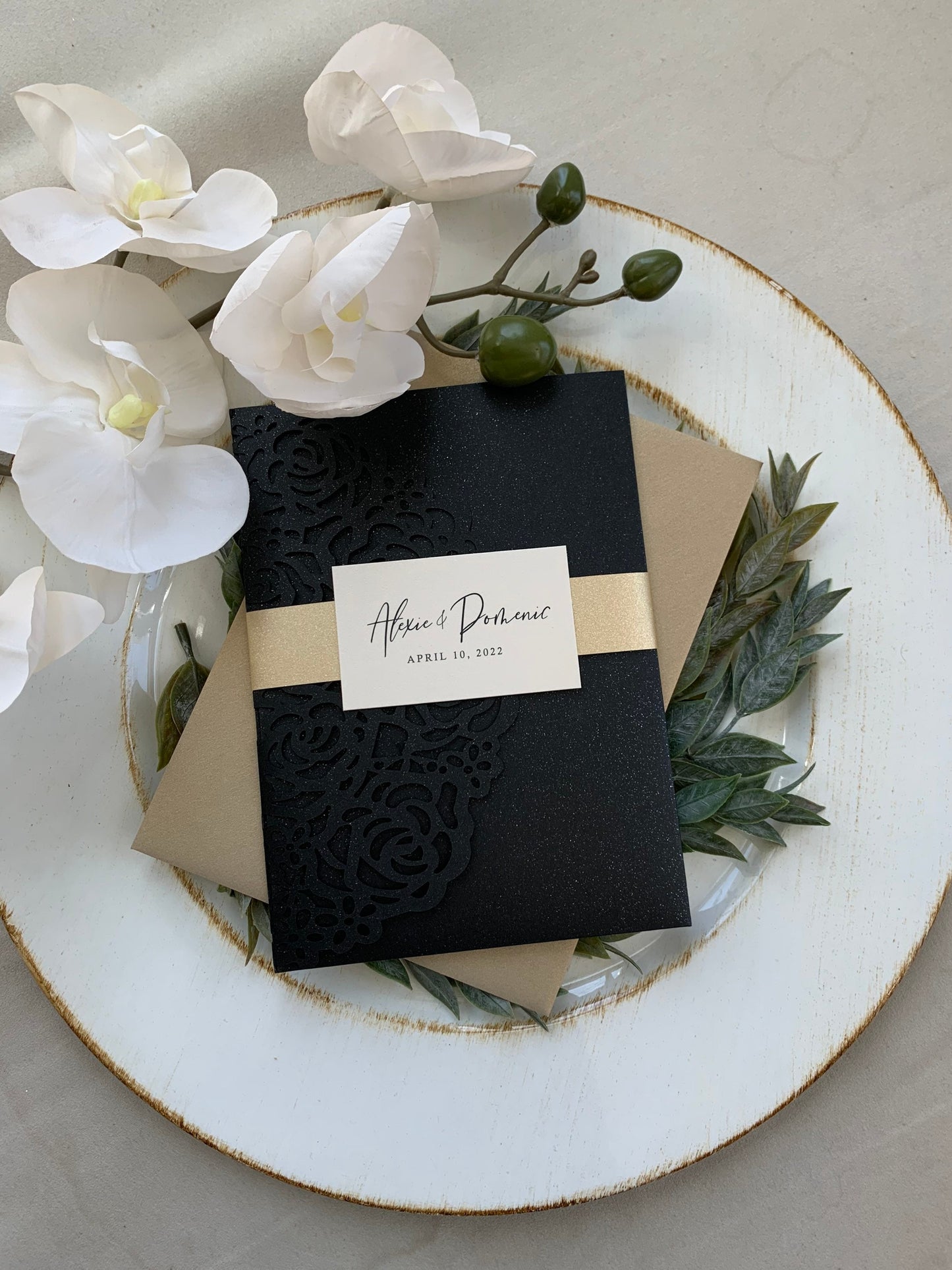 Alexi Invitation in Black