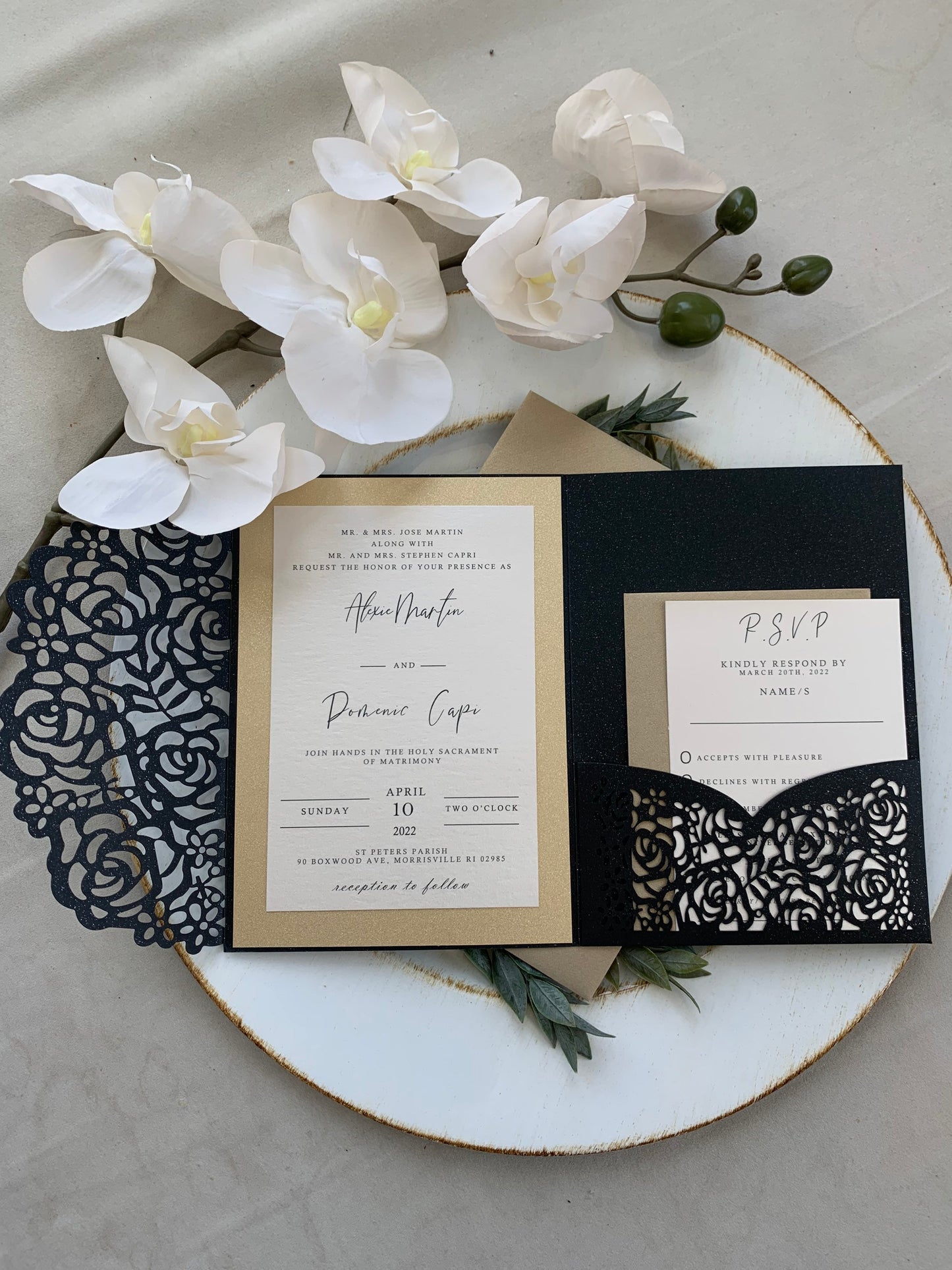 Alexi Invitation in Black